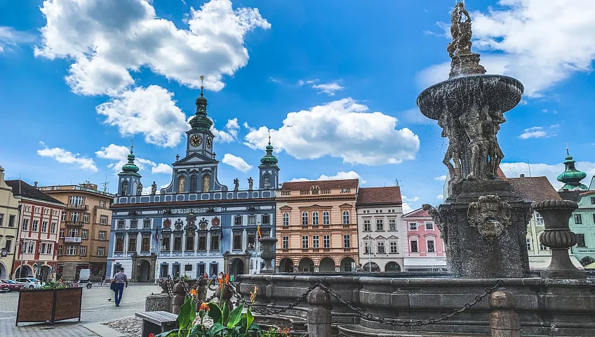 Besichtigung des Rathauses von České Budějovice